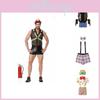 Seksowny męski zestaw kostiumów do odgrywania ról na motyw strażaka Oszałamiający poliestrowy strój