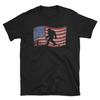 Funny Bigfoot American Flag T Shirt USA Patriotic Sasquatch Gift Tee Fourth July 4th