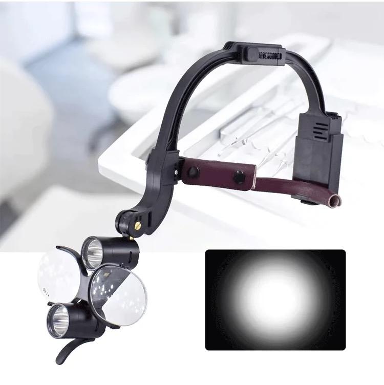 Medical New Model Double Light Surgical Magnifying Glass 2.5X/3.5X Dental Loupes