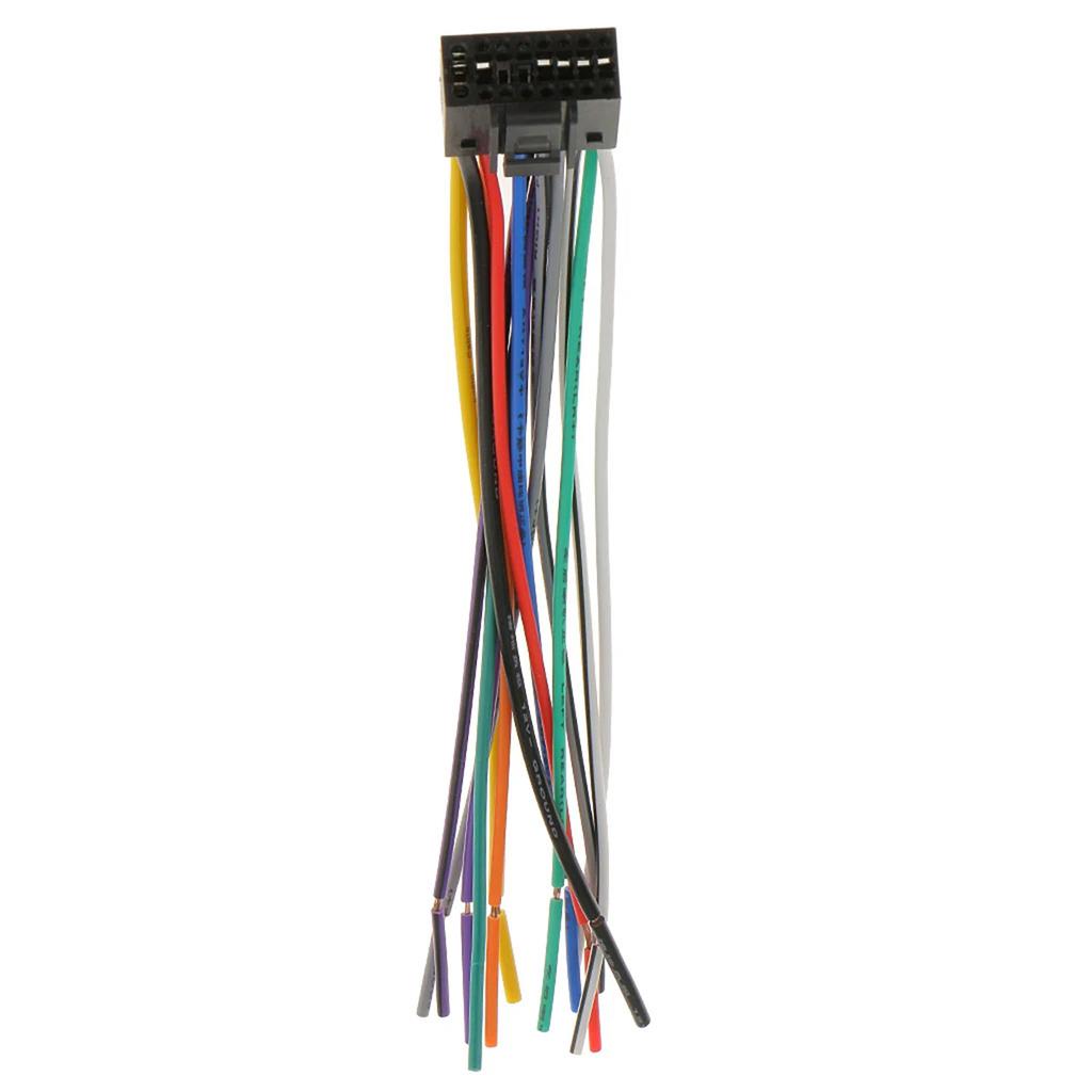 16 PIN Plugs Connect Wiring Harnesses Cable Radio Multimedias Player Car Sockets Modification