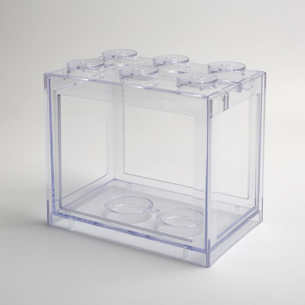 Aquarium Fish Tank Creative Multicolor Stackable Building Blocks Ecological For Small Reptile Pet Box Landscape Seawedecoration