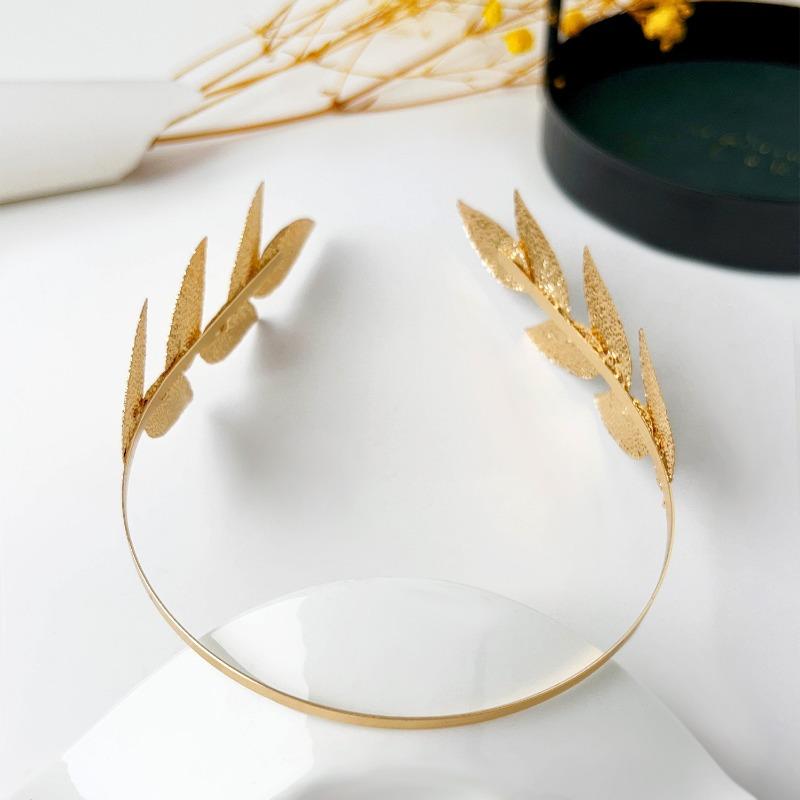 Bride Leaf Hairband Party Metal Leaf Hair Accessory Elegant Crown Headband Leaf Hairpin