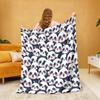 1pc Cute cartoon giant panda Print 230 Flannel Blanket Multiple Sizes Soft Comfortable Nap Time Machine Washable Cover Blanket