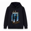 Kids Boys Girls Pullover Hoodie, Retro Argentina Football 10 The Maestro Graphic Casual Sweatshirt, Soft Lightweight Long Sleeve Hooded Top