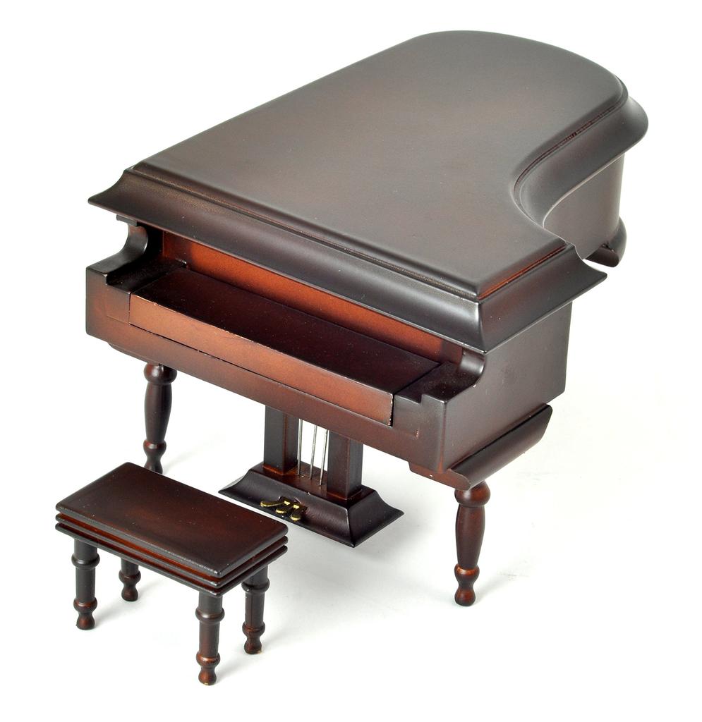 SUNRISE SOUND HOUSE Miniature Musical Instrument Grand Piano 18cm Brown