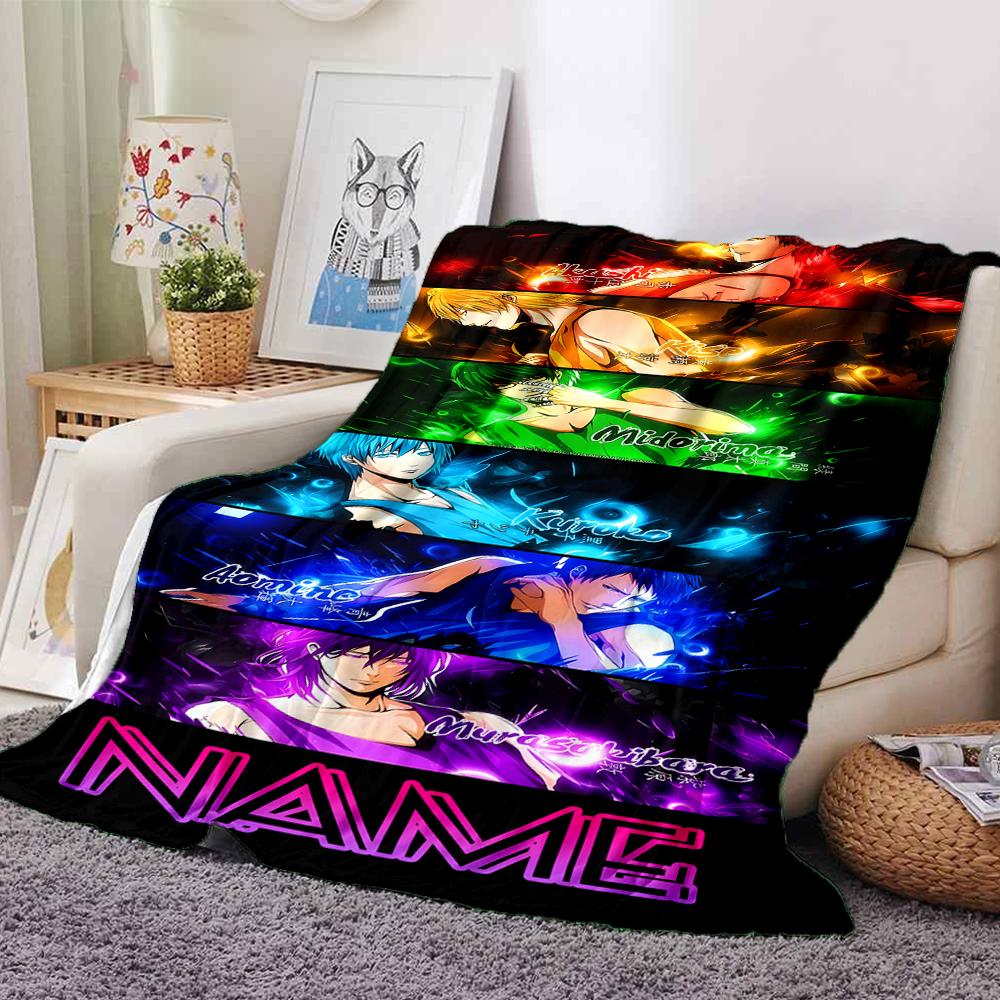 Customiz Name Personality Kuroko's Basketball Blanket Soft &Warm Sofa Office Bed Travel Lunch Break Blanket, Gift Suitable All Seasons