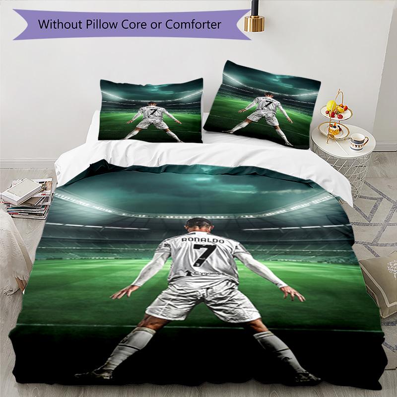 Ronaldo's Golden Legend: Ronaldo's Legacy Bedding Set, Breathable Duvet Cover with Pillowcases, Soft Bed Linen for Bedroom Home Decoration, Perfect Fe