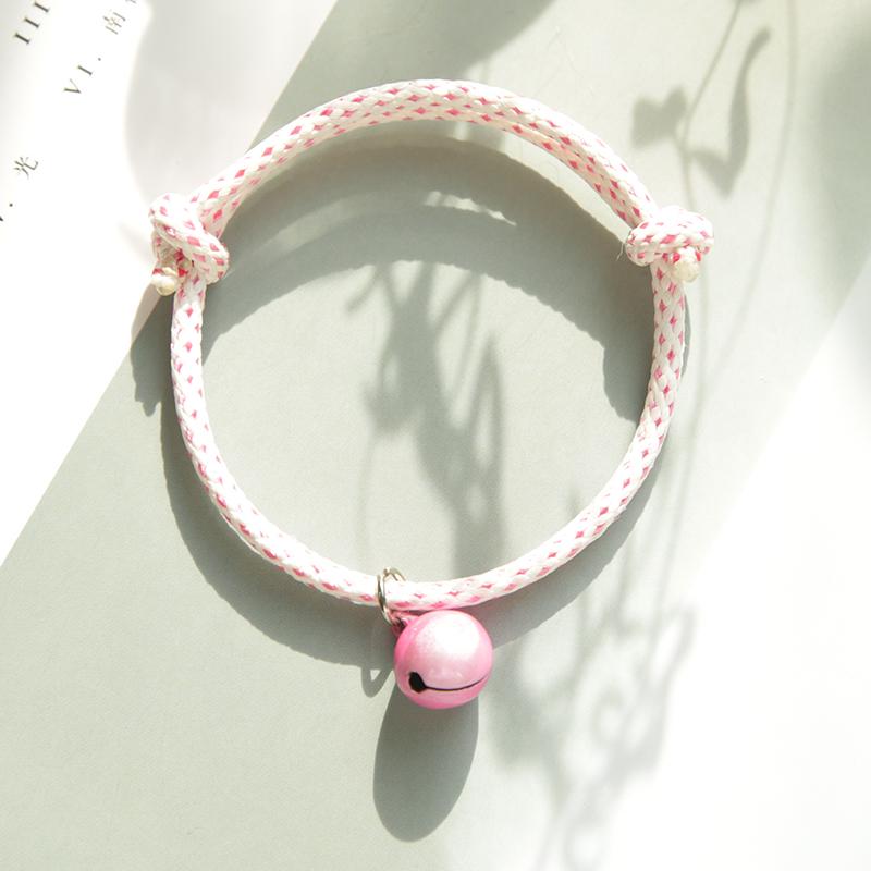 Handmade Custom Cowhide Collar Cat Dog Collar Bell Leather Leash Puppy Adjustable Puppy Teacup Dog Necklace (as the picture,XS)