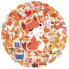 50pcs Cute Fox Animals Cartoon Graffiti Stickers Phone Guitar Laptop Notebook Suitcase Water Bottle Waterproof Sticker