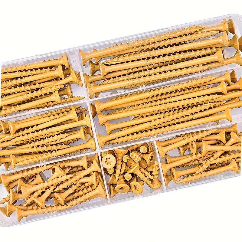 100/120/200Pcs Star Flat Head Rust Resistant Wood Fasteners Repair Tools Coarse Thread Deck Self Drilling Screws