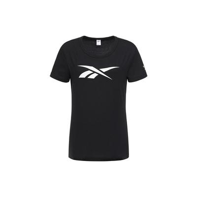 Einfaches Lässiges Sport Fitness Logo Bequem Vielseitig Rundhals Kurzarm T-Shirt Damen T-Shirt Schwarz GV5523