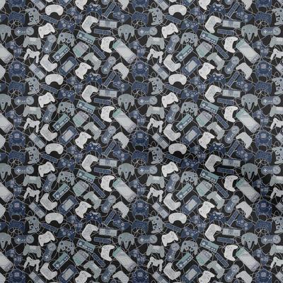 Cotton Flex Gray Fabric Kids Game Sewing Craft Projects Fabric Prints By Yard 40 Inch