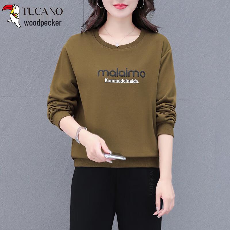 Woodpecker Women's Casual Long-Sleeve Slimming Sweatshirt Top