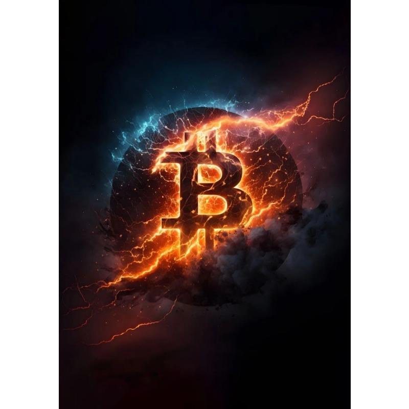 Neonowy Obraz na Płótnie Bitcoin Ethereum Plakaty i Druk Nowoczesna Moda Pop Obrazy Ścienne do Salonu Dekoracja Domowego Biura