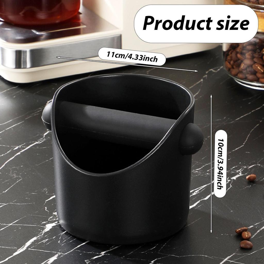 Coffee Knock Box Espresso Grounds Noise Reduction Nonslip Base Organizer Removable Rod