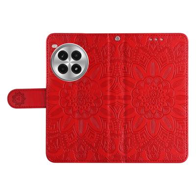 Etui do OnePlus Ace 3 Pro 5G, skóra PU, klapka, wzór słonecznika