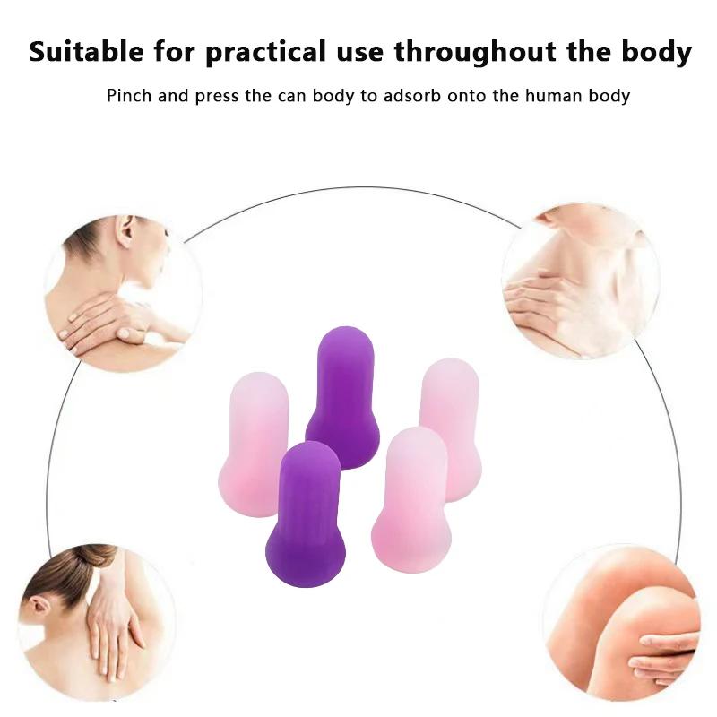 Silicone Vacuum Suction Cup Massage Kit Massage Body Cup Facial Massage Suction Cup Anti-cellulite Vacuum Massager