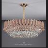 Light Luxury Style Crystal Chandelier, Post-modernist, Simple, for Living Room, Villa, European Bedroom, Restaurant, Crystal Lamps