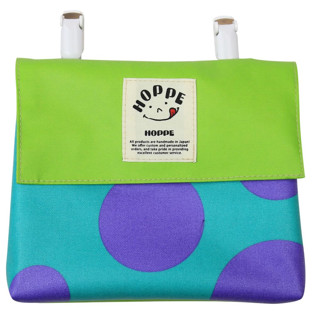 

Emerald Dot Design Waist Pouch with Smartphone Perfect for Elementary and Made in Japan by HOPPE Holder, School, School, Kids, зелений