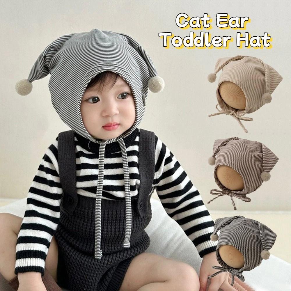 Cat Ear Baby Fetal Cap Soft Infant Bonnet Hat Ins Newborn Beanie Hat  Toddler