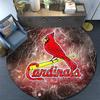 St.Louis Cardinals Round Area Rug,Carpet Rug for Living Room Bedroom Sofa Playroom Decor,Non-slip Floor Mat