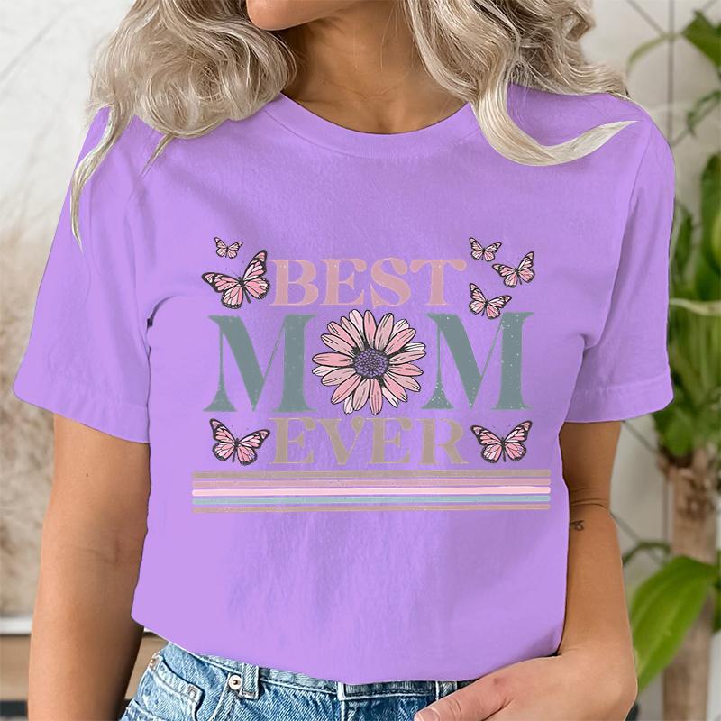 Best Mom Ever Shirts for Women Clothing Harajuku Women T Shirt Fashion Streetwear Mama T-shirts Short Sleeve Trend Tee Clothing