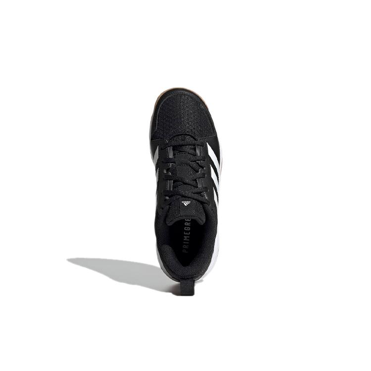 New Adidas Ligra 7 Indoor J Breathable Lightweight And Wear Resistant Badminton Shoes Black Back Teenagers FZ4681