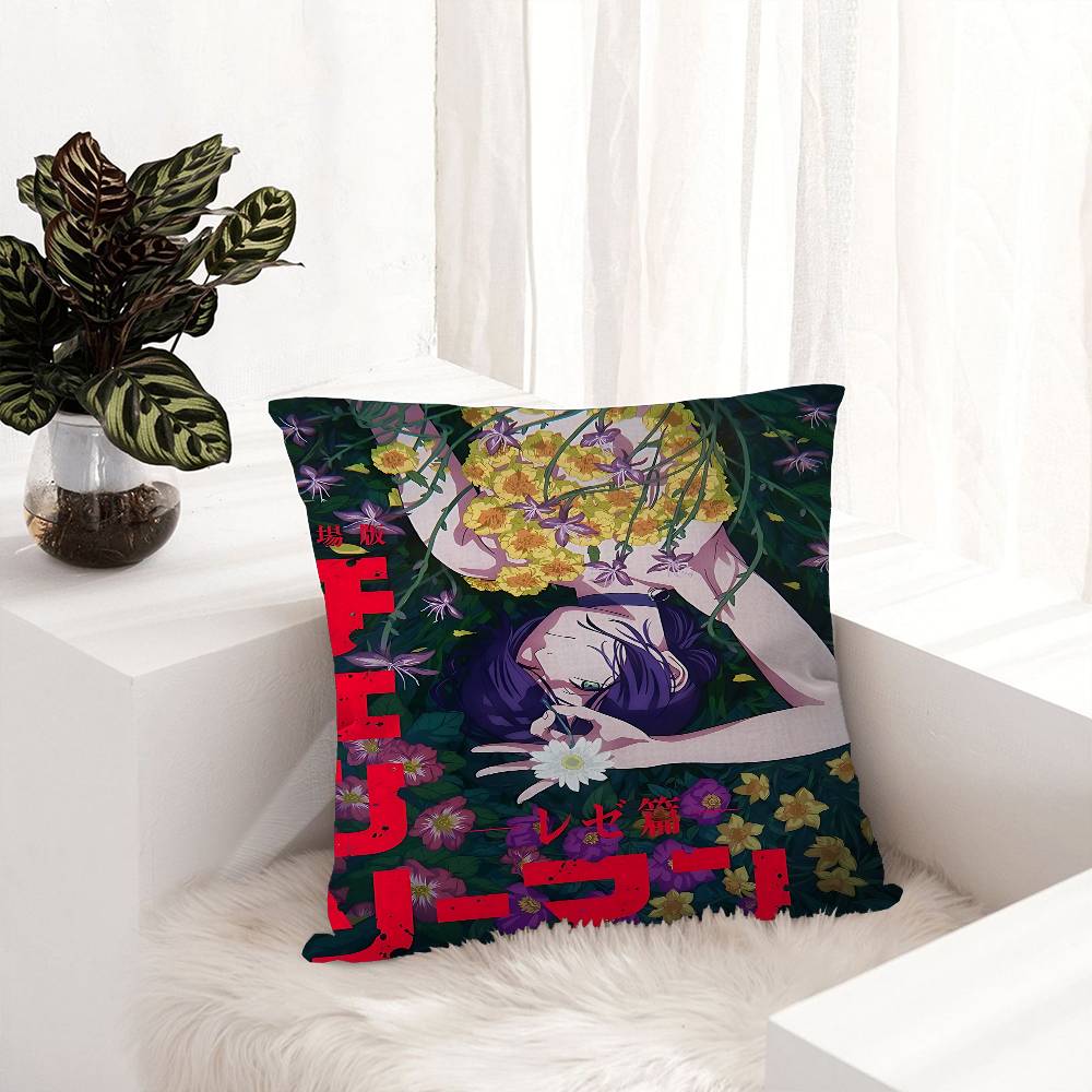 Chainsaw Man The Movie Reze Arc Pillow Cover For Bedroom Room And Living Room Sofa Decorative Cushion Cover