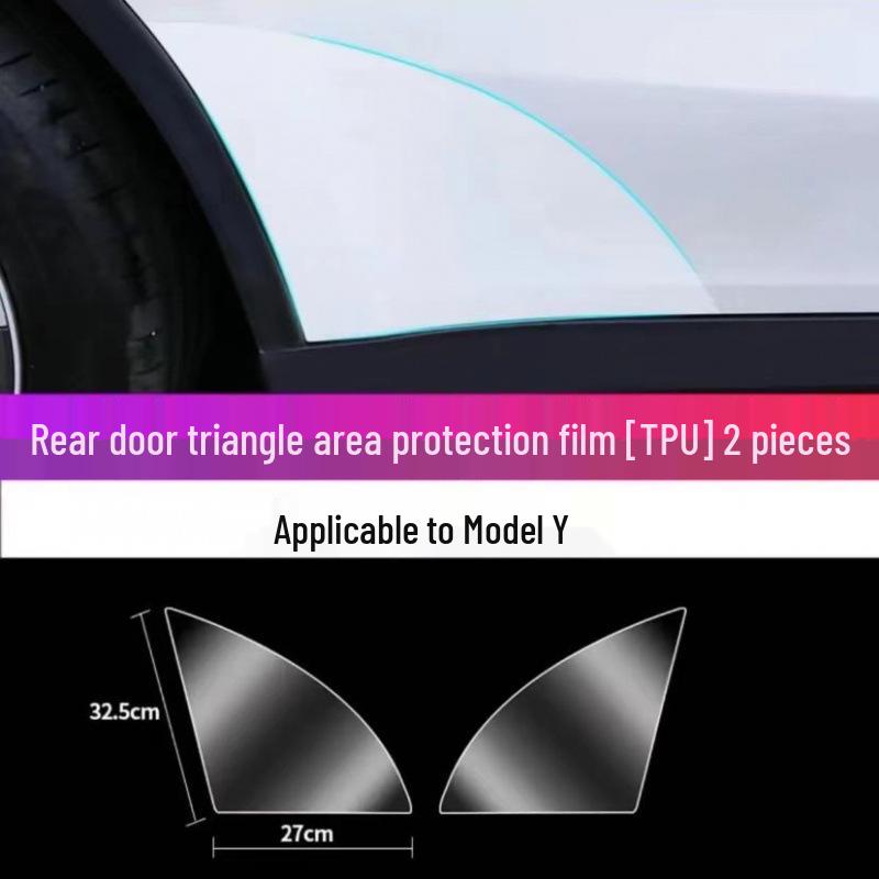 Tesla Model 3/Y Rear Door TPU Protection Film (Triangle Paint Surface)