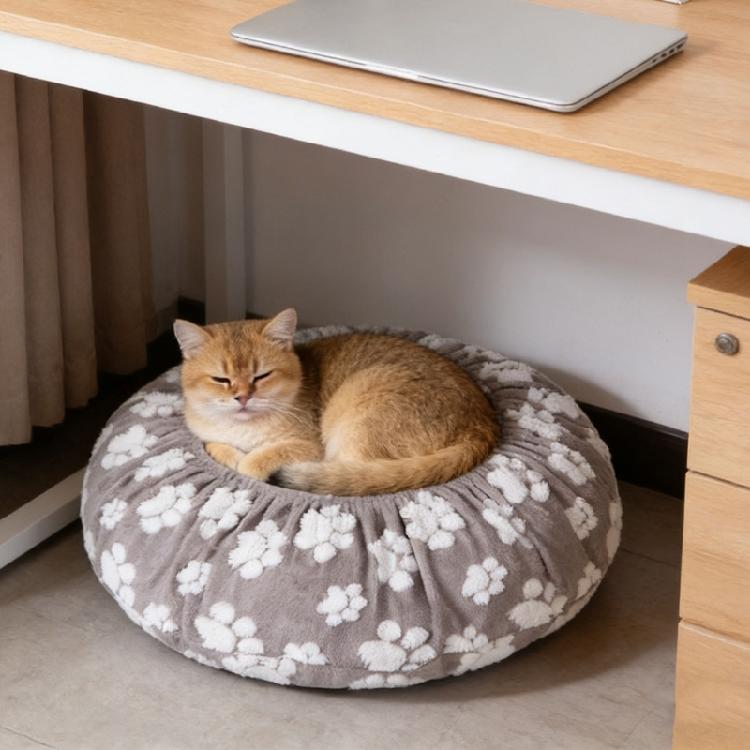 Wasserdichte runde Haustierbettdecke Abnehmbares waschbares Design für Hunde Katzen Polyester Saisonale Nutzung Bequemer Schlaf
