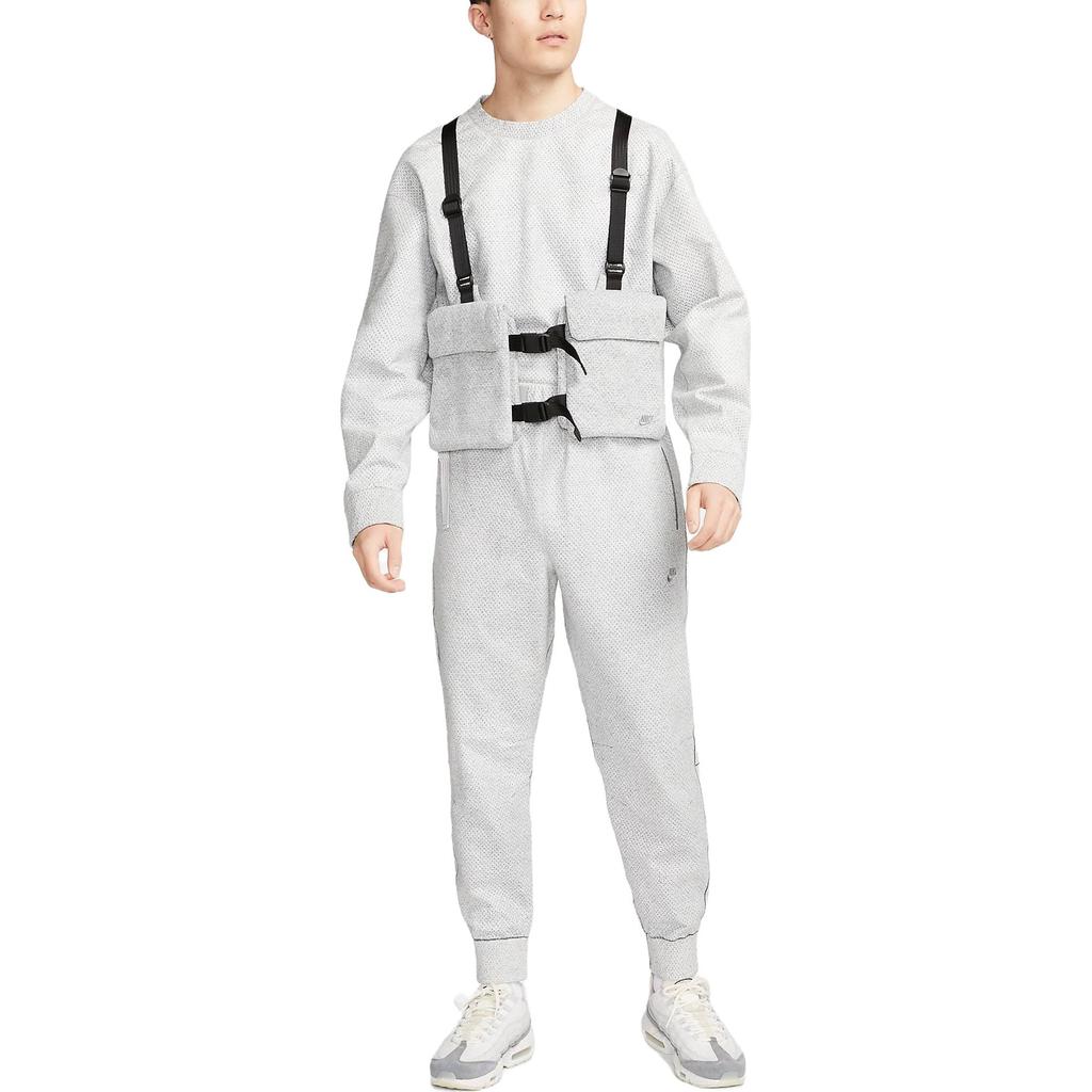 Nike Logo Vyšívaná Vesta s Dvojitou Kapsou Pánské Vesty Kouřově Šedá DX9404-077