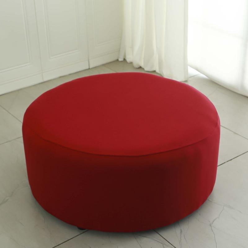 Round Stool Covers Stretch Knitting Seat Covers Living Room Chair Cover Round Footstool Ottoman Slipcover Protector