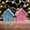 Christmas House Candle Mold Christmas House Plaster Silicone Resin Mold House Shape Silicone Mold Christmas Tree Easy Demolding