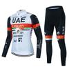 Mens Cycling Jersey Set Long Sleeve Quick Dry Breathable Mountain Road Bike Apparel