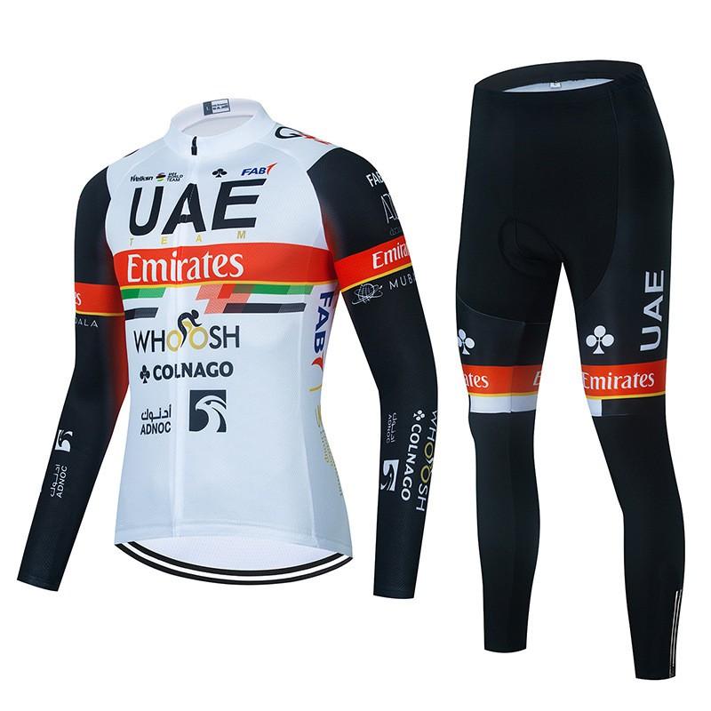 Mens Cycling Jersey Set Long Sleeve Quick Dry Breathable Mountain Road Bike Apparel