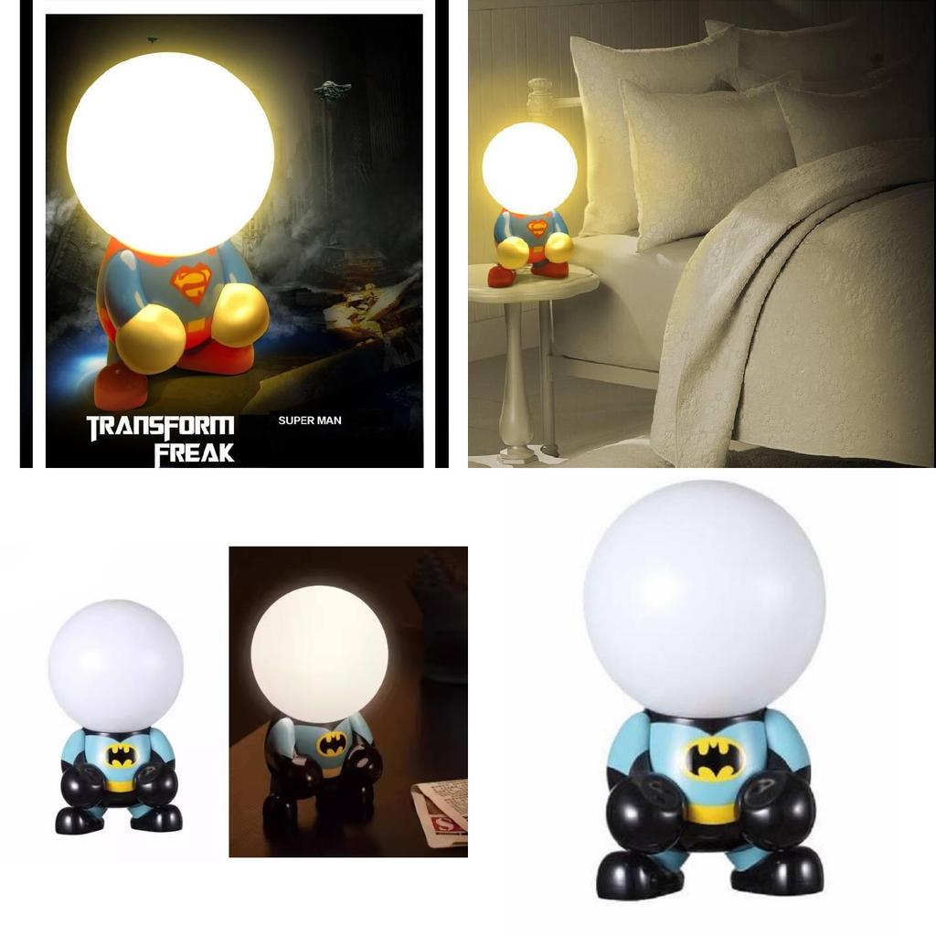 Superhero Cartoon Led Desk Lamp With Energy Saving Light For Kids Bedroom Decor