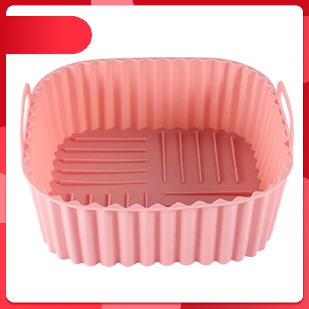 

Food Grade Fryer Silicone Baking Tray High Temperature Resistant Silicone Thick Baking Tray Cake Pizza Non-stick Baking Tray One Size розовый