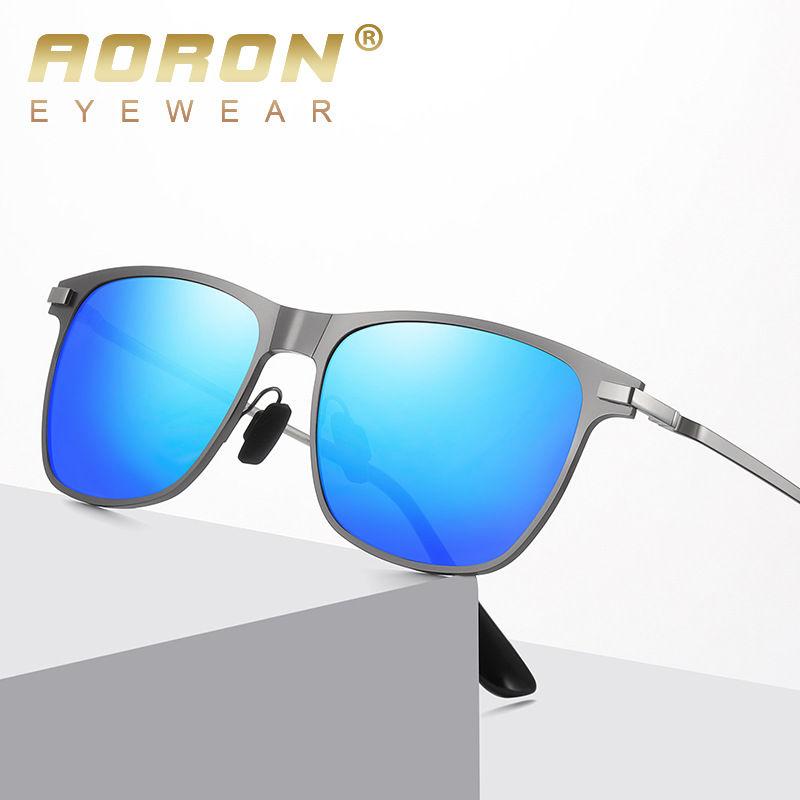 AORON Metal Frame Polarized Sunglasses Outdoor Fashion Sports Fishing Driving Glasses UV400 Anti Glare Eyeglasses