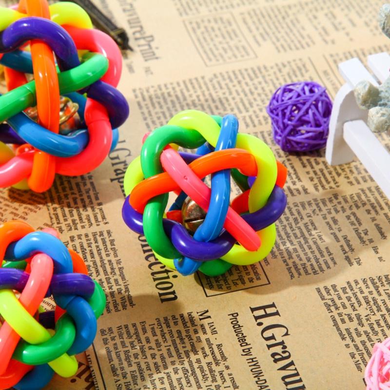 Pelota de Goma Colorida Juguete para Gato Mascota con Cascabel Pequeño para Ejercicio Interactivo Divertido