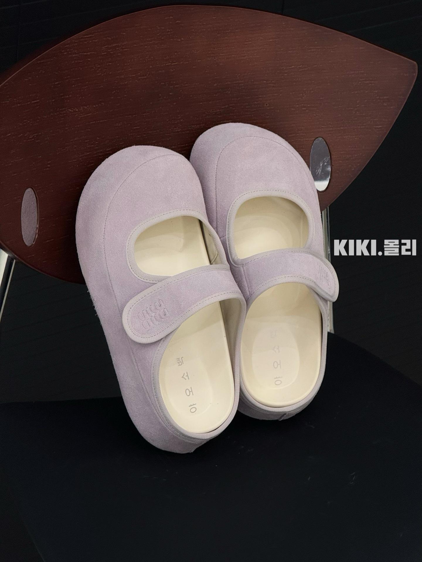 

Leather Velcro Mary Jane Shoes Slippers Women s 2025 Summer New Baotou Soft Sole Platform Versatile Cool Slippers 35