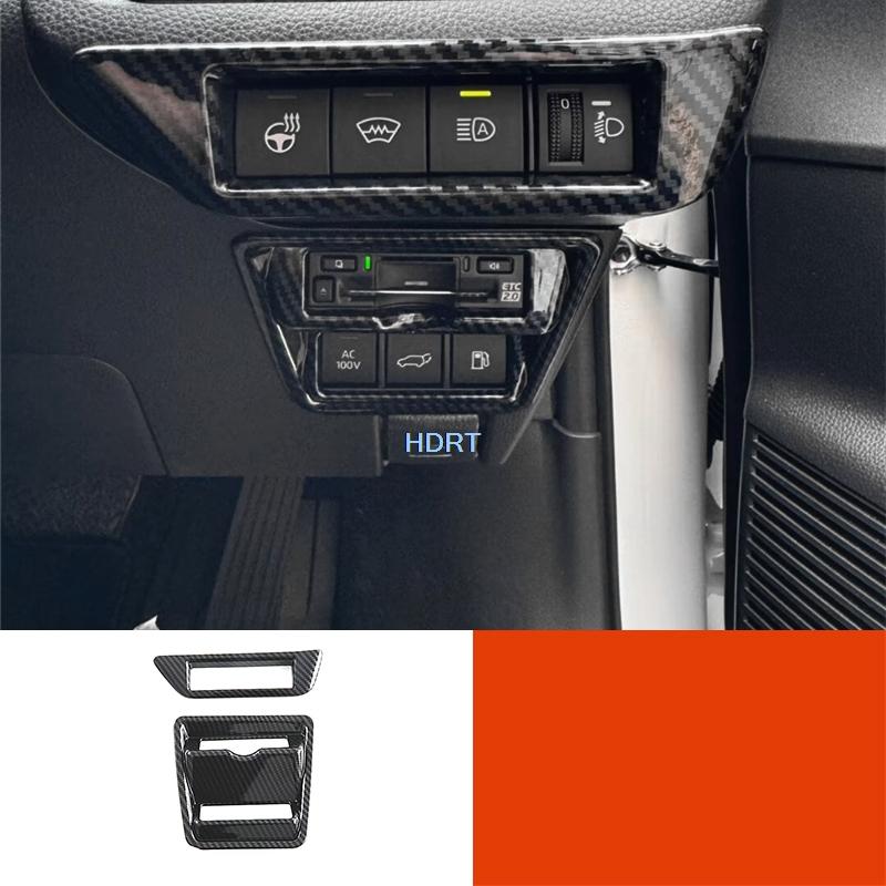 Car Gear Shift Window Lift Switch Panel Vent Outlet Steering Wheel Cover Carbon Fibre Interior For Toyota Prius 60 Series  +