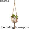 Linen Rope Plants Flowers Pot Hanging Basket Holder Net Garden Balcony Decor