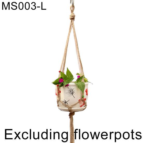 Linen Rope Plants Flowers Pot Hanging Basket Holder Net Garden Balcony Decor