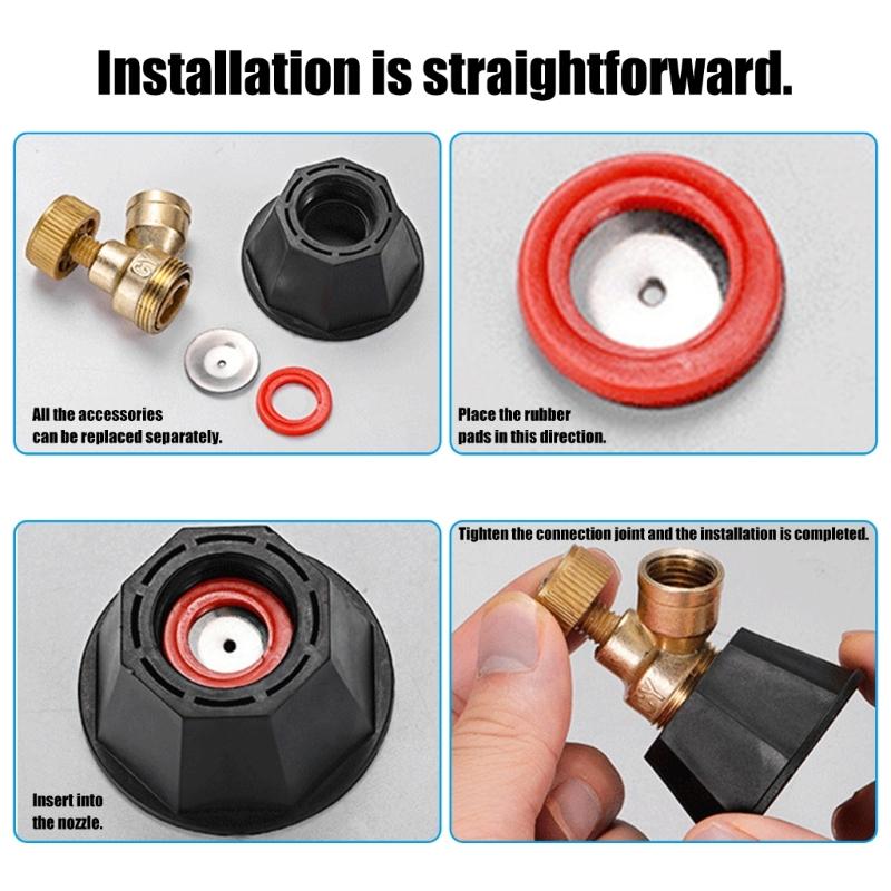 Set of 5pieces Sprayer Nozzle with Wear Resistance Metal for Long Distances and Ranges Agricultural Misting Use