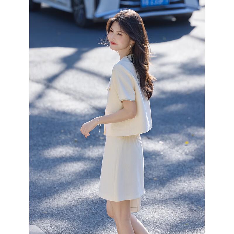 Chic Small Fragrance Style Two-Piece Skirt Set