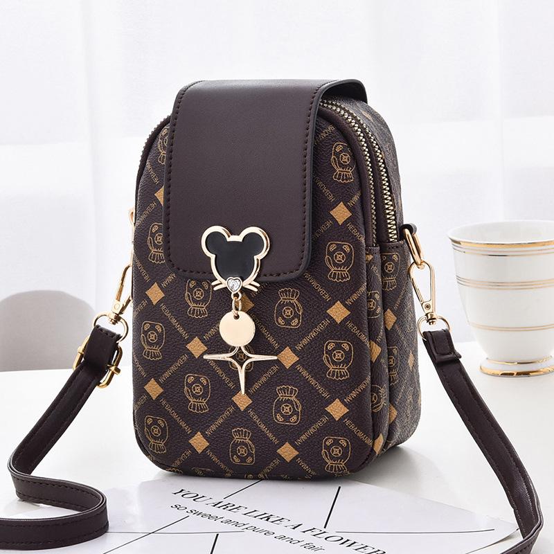New Mi Qi Oblique Mobile Phone Bag Women'S Bag Mini Bag Fashion Print Shoulder Bag Purse Purse Small Bag