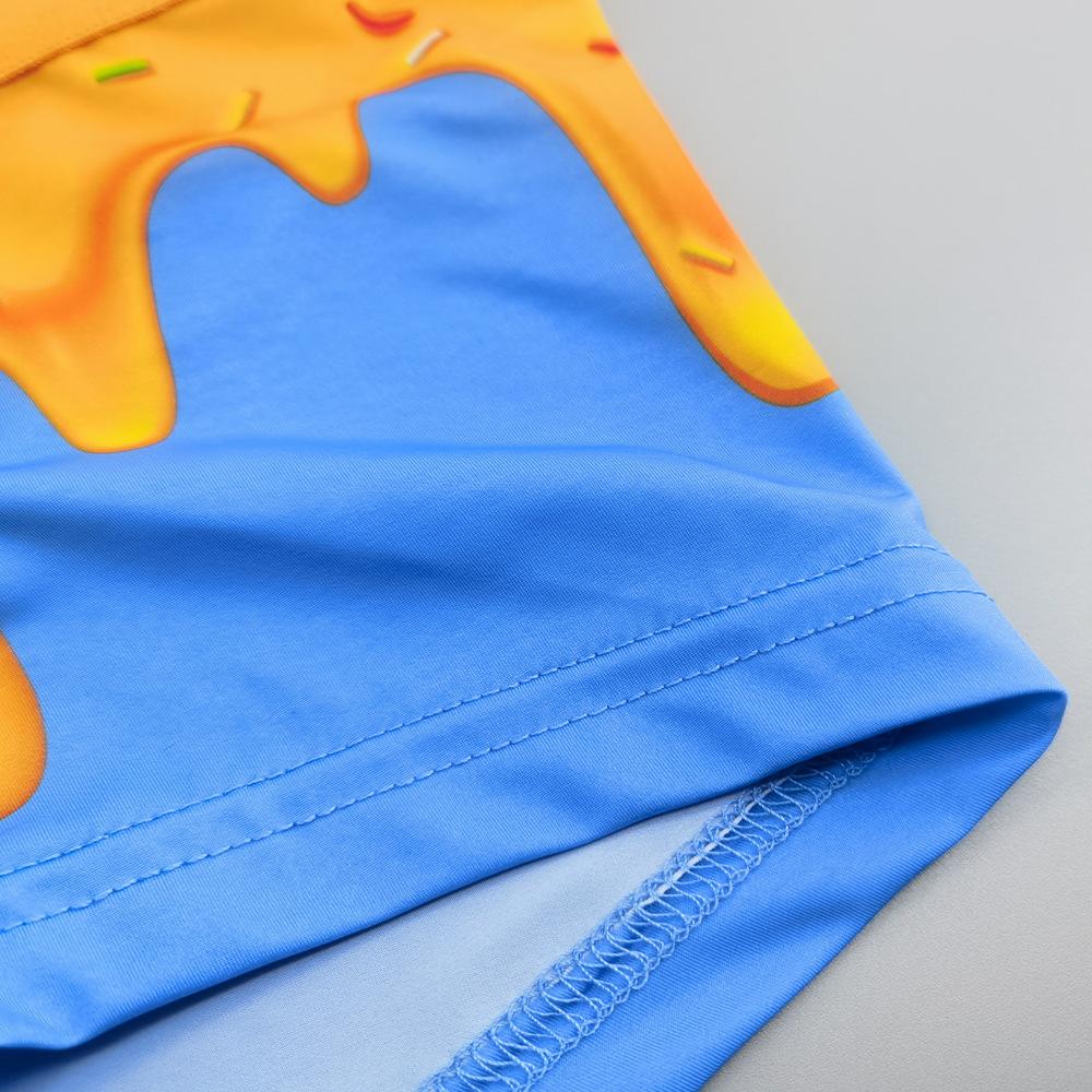 Men's Low-Rise Ice Silk Boxer Briefs Youthful Playful Cute Athletic Underwear Soft Comfort & All-Day Body-Hugging Fit