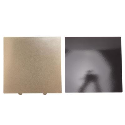 PEI Steel Plate PEI Powder Coating 377x370mm Gold Hot Bed Steel Plate 3D Printer Accessories for
