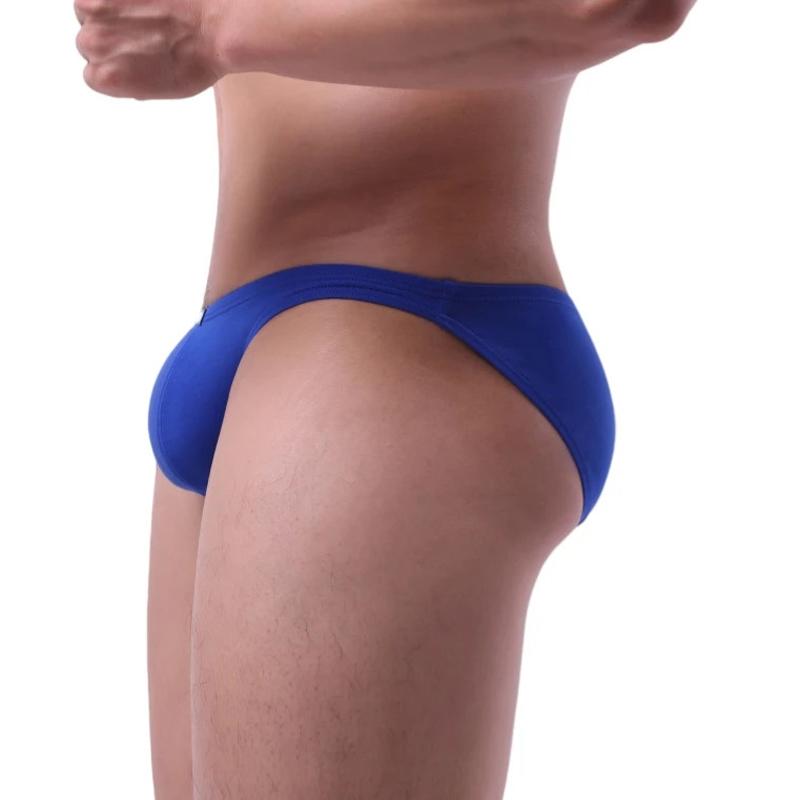 Herren Niedrig sitzende Baumwoll-Slips Dünn Weich Einfarbig Unterwäsche Komfort Atmungsaktiv Hauteng anliegende Slips