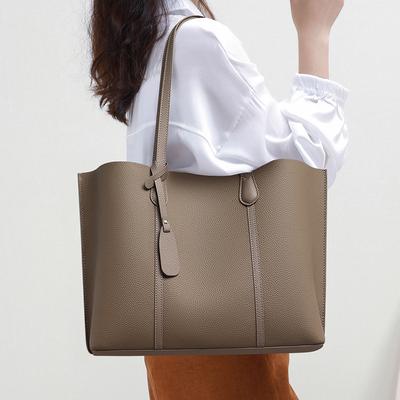 Tote Bag Women's 2025 Autumn and Winter New Large Bag Genuine Leather Women's Bag Large Capacity Commuting Bag Shoulder Bag Luggage